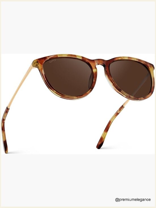 Polarized Round Sunglasses for Women UV400 Lightweight Retro main image 4